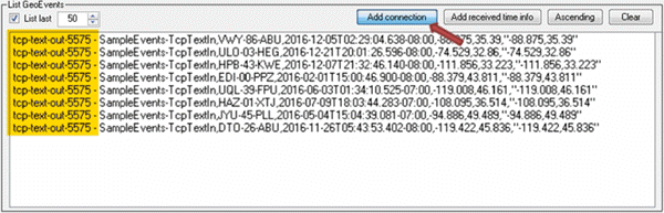 Информация Добавить подключение GeoEvent Logger